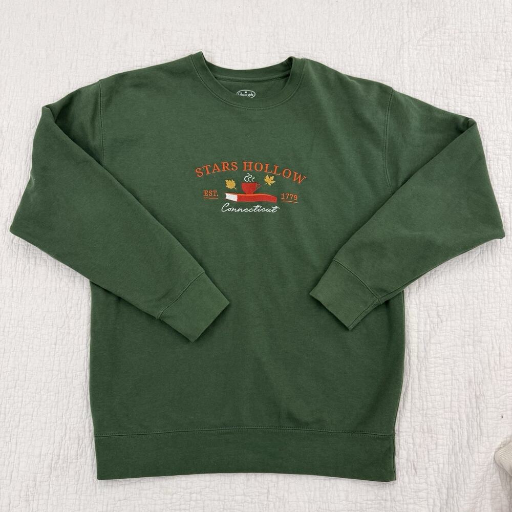 Gilmore Girls Stars Hollow CT Crewneck Sweatshirt Green Woman’s M